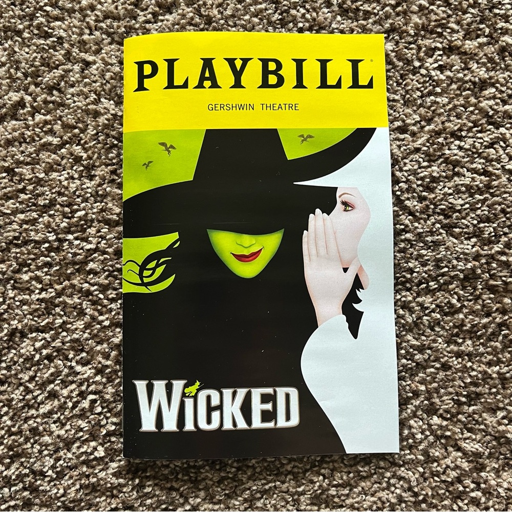 Wicked Playbill from Gershwin Theatre